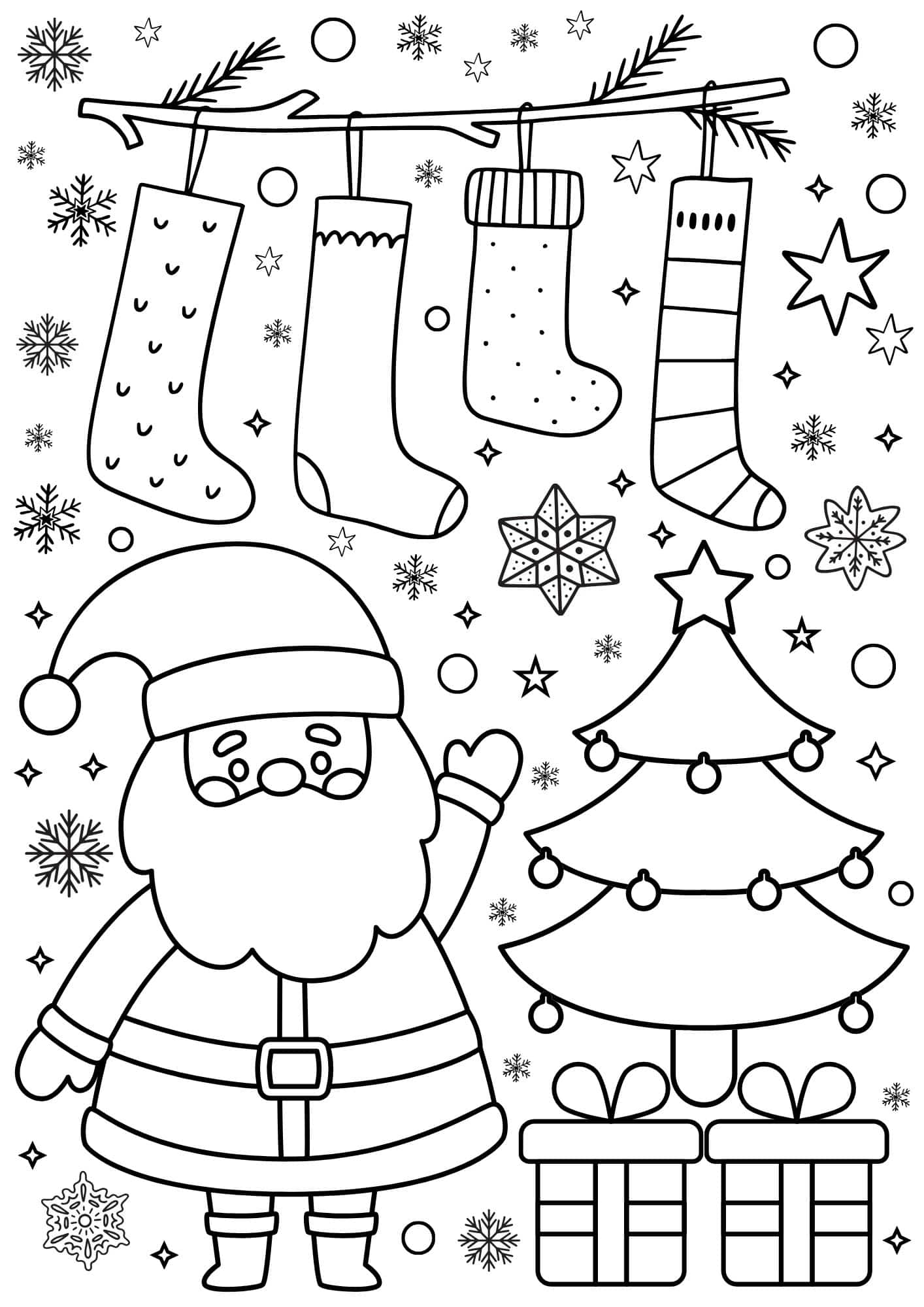 Jolly Santa Claus Coloring Pages