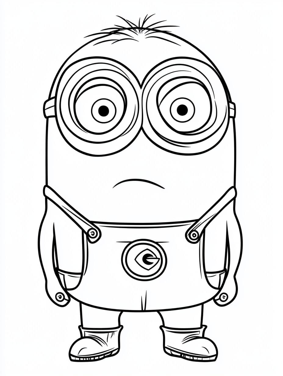 Kawaii Minion Coloring Pages For Kids