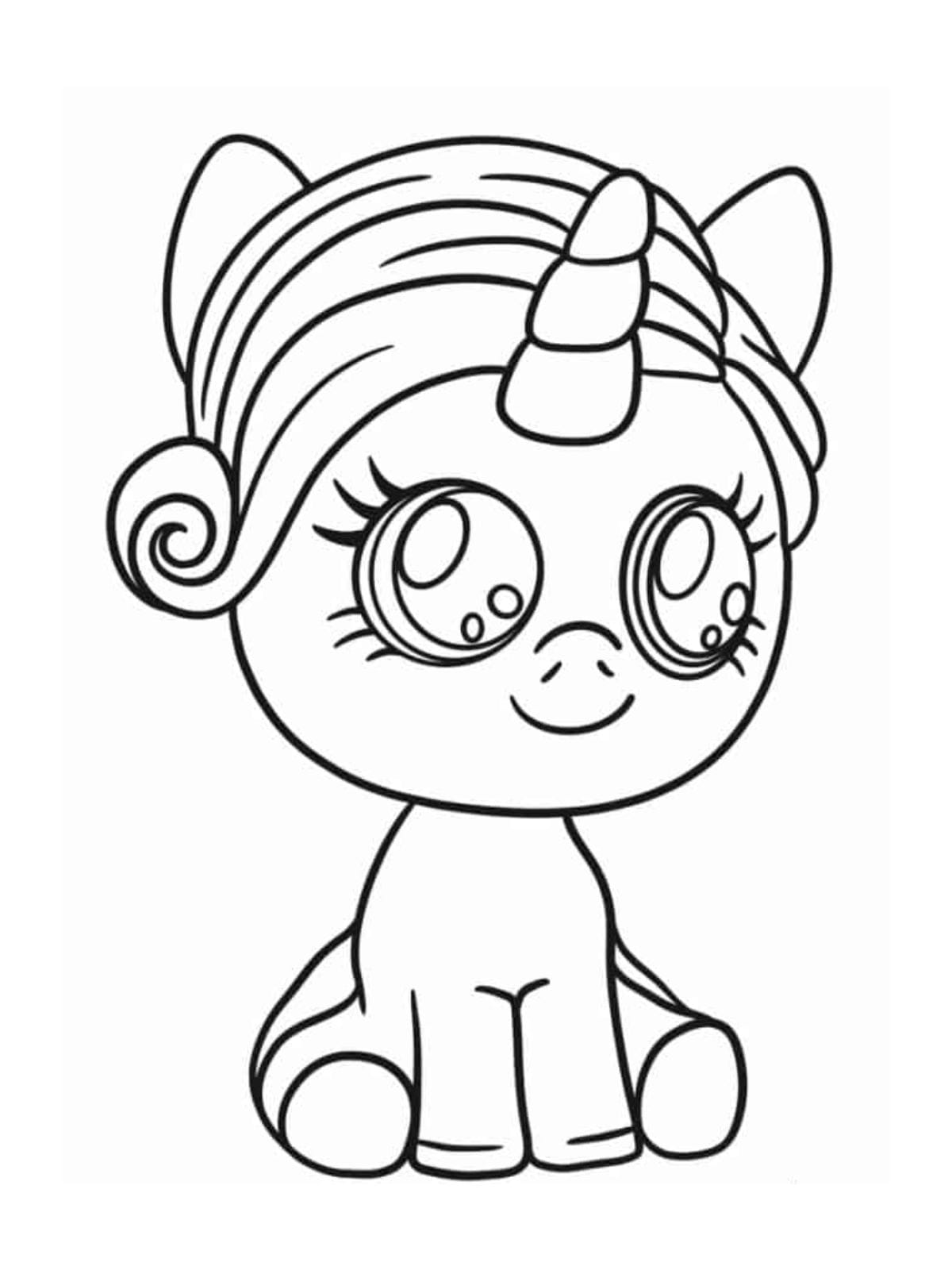 Kawaii My Little Pony Unicorn Coloring Page