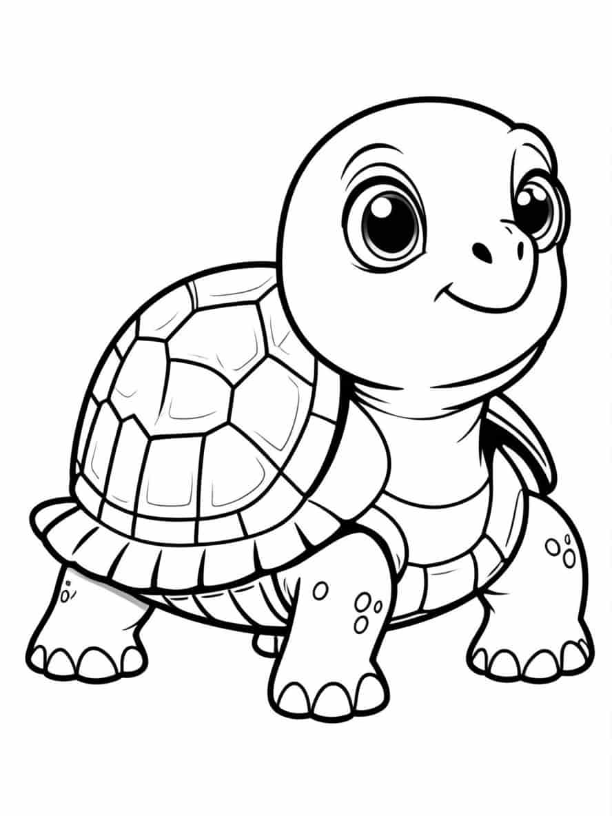 Kawaii Turtle Coloring Pages