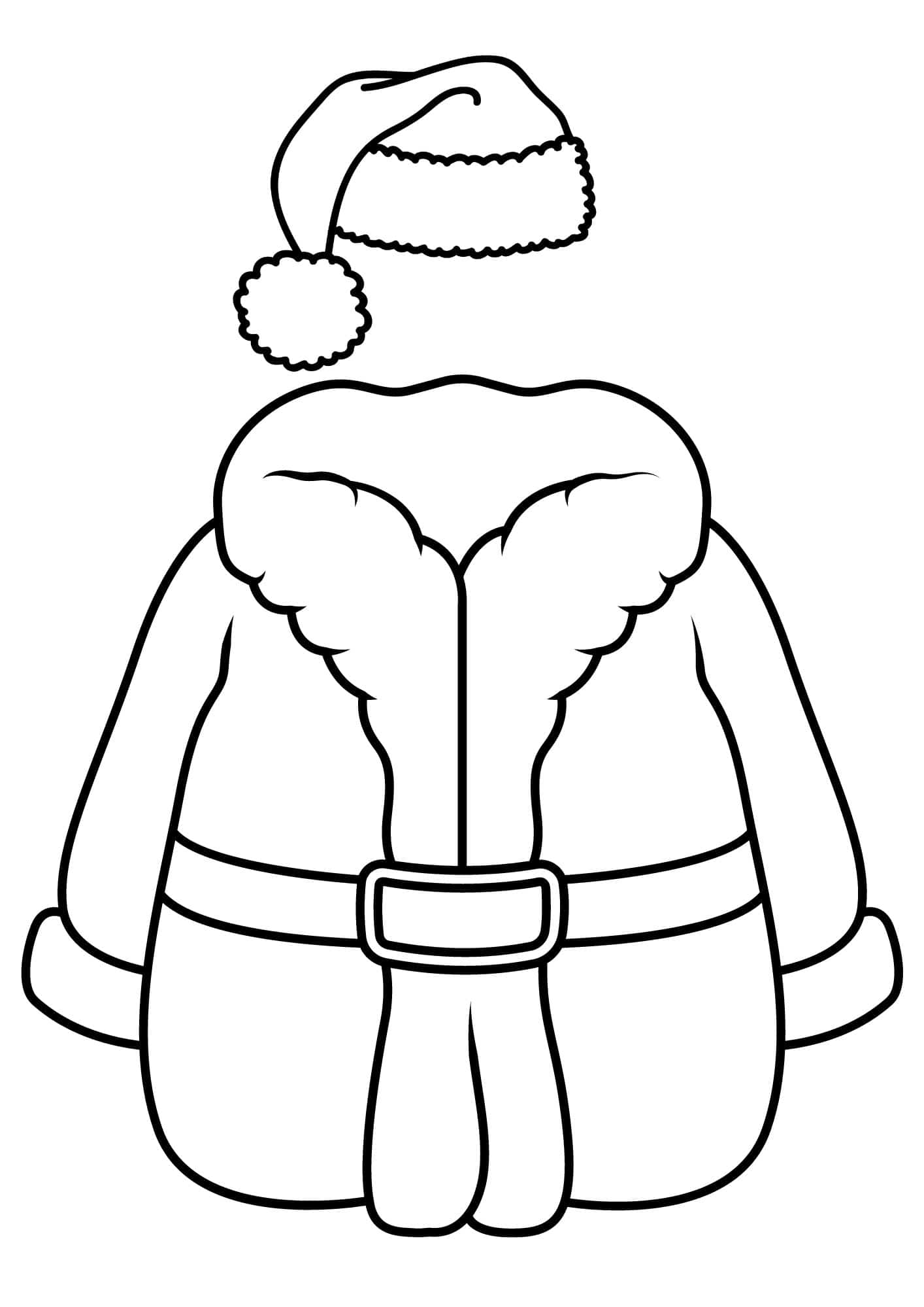 Kindergarten Santa Claus Clothes Coloring Pages