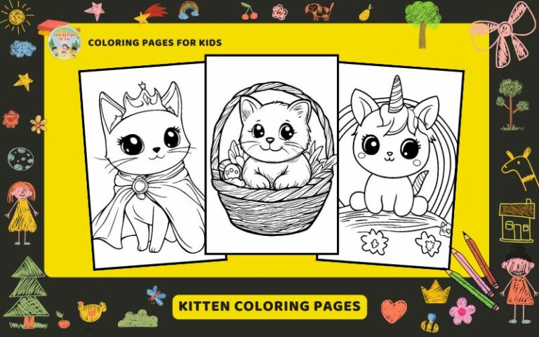 Kitten Coloring Pages Featured Image