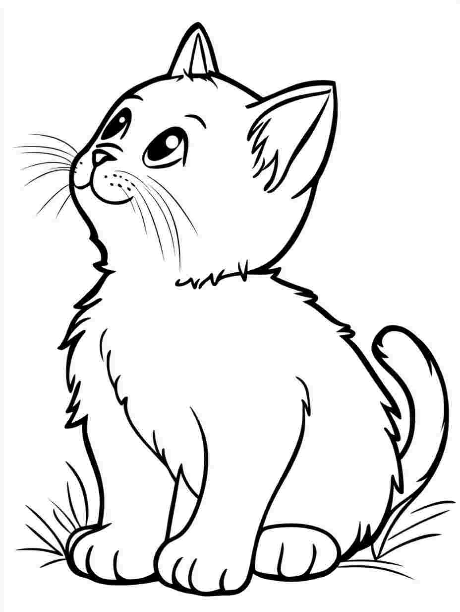 Kitten Coloring Pages For Toddlers