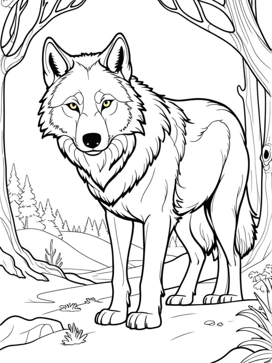 Top 30+ free wolf coloring pages for fun 🎨🐺 - Coloringpagesforkids.net