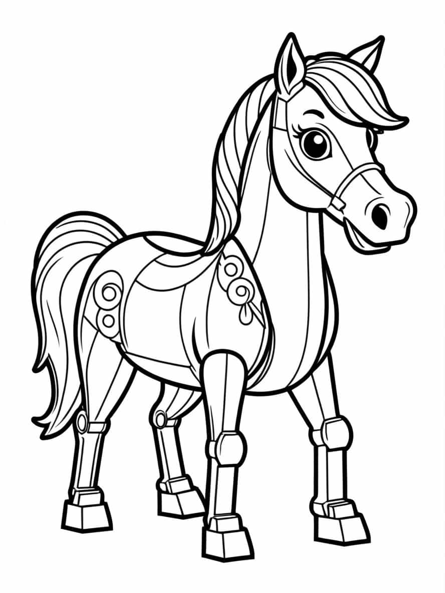 Lego Horse Coloring Pages