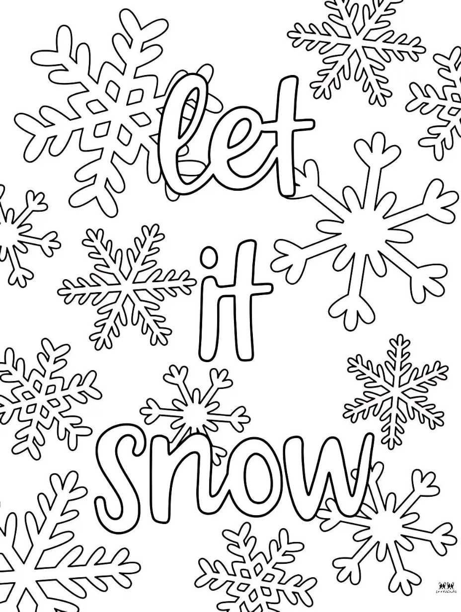 Let It Snow Coloring Pages