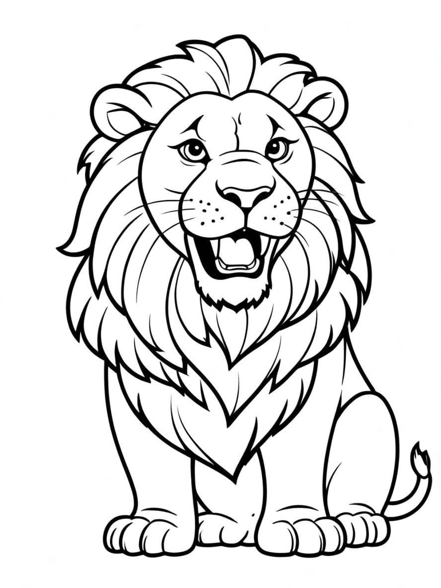 Lion Roaring Coloring Page Coloring Pages For Kids