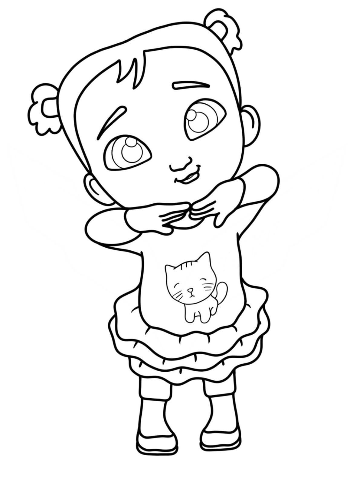 Litter Girl Cocomelon Coloringpages