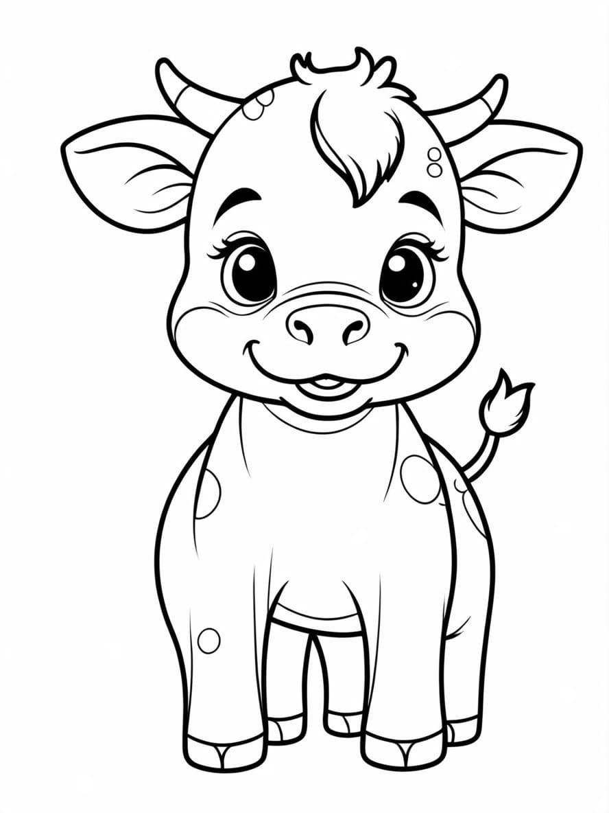 Little Baby Cow Coloring Pages