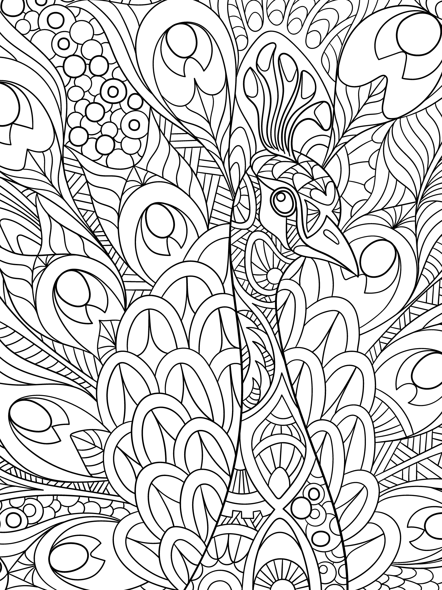 Mandala Peacock Coloring Pages To Print