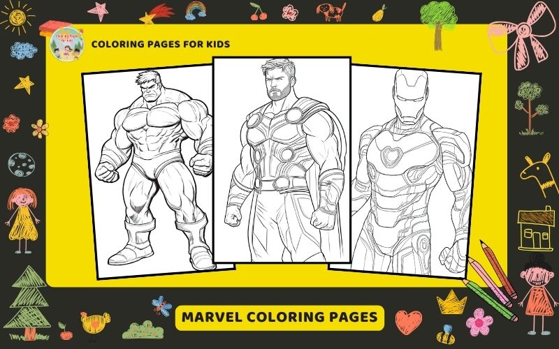 Marvel Coloring Pages Featured Image