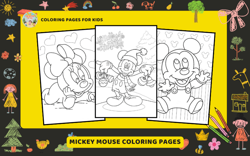 Mickey Mouse Coloring Pages Featured Image Min