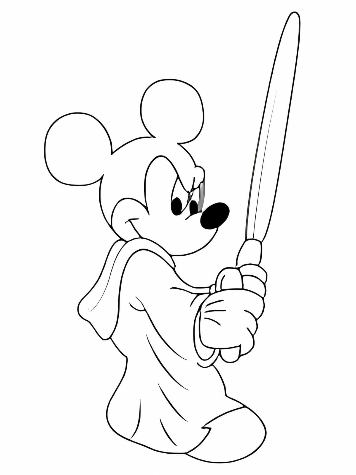 Mickey Mouse Sorcerer S Apprentice Coloring Pages