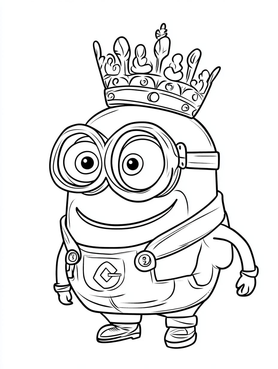 Minion King Bob Coloring Pages