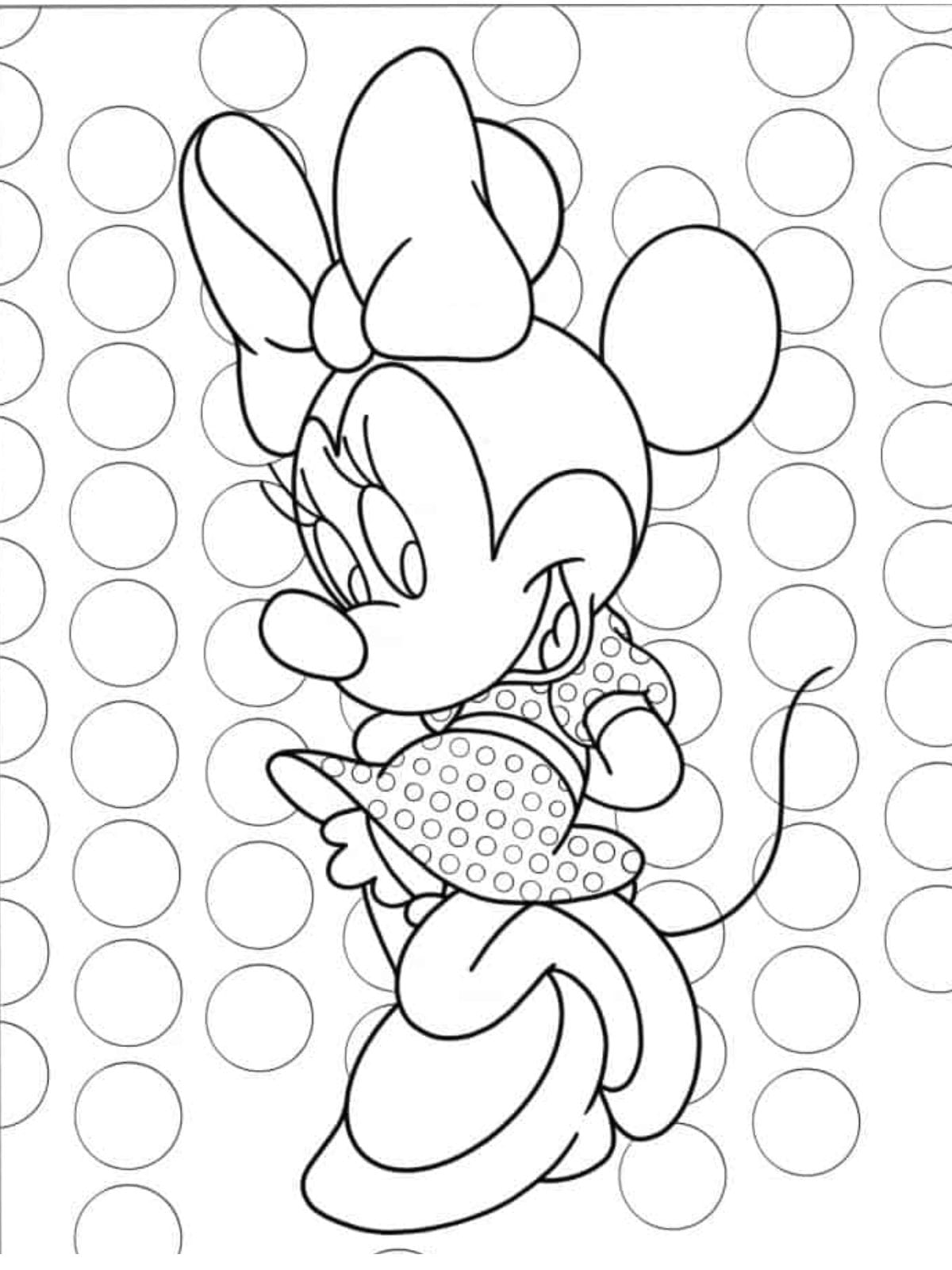 Minnie Mouse Coloring Sheet