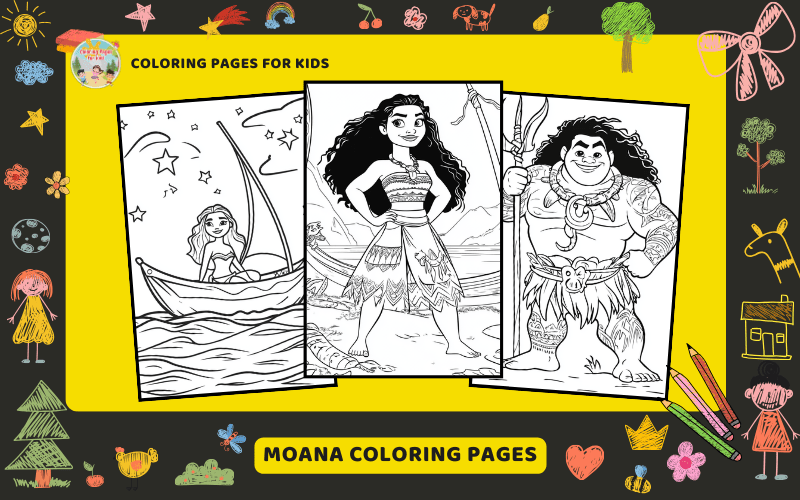 Moana Coloring Pages Featured Image Min