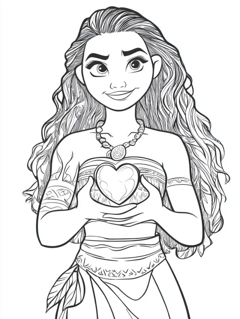 Top 40+ des coloriages de Moana pour enfants 🌊🎨 - Coloringpagesforkids.net