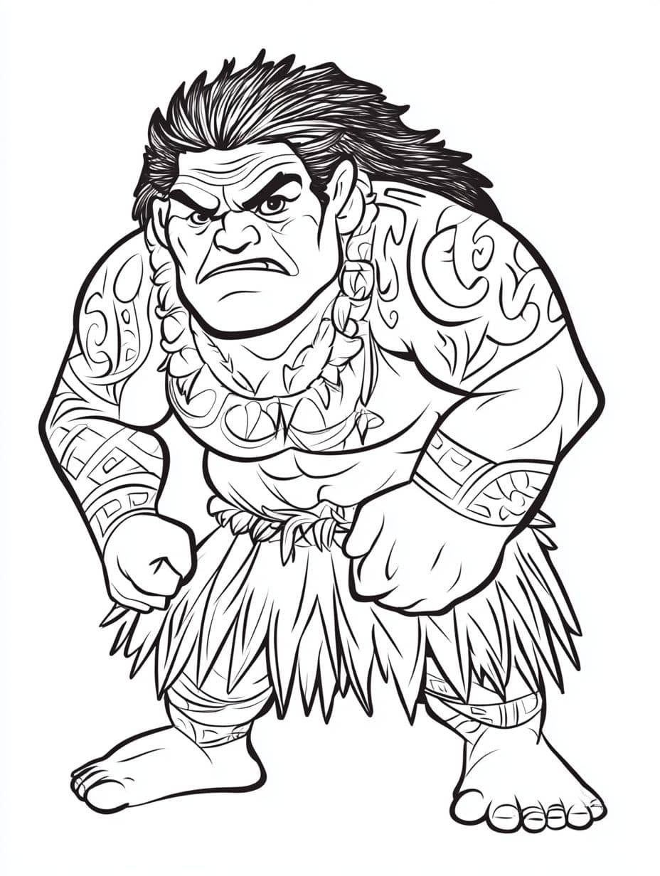 Moana Maui Coloring Pages