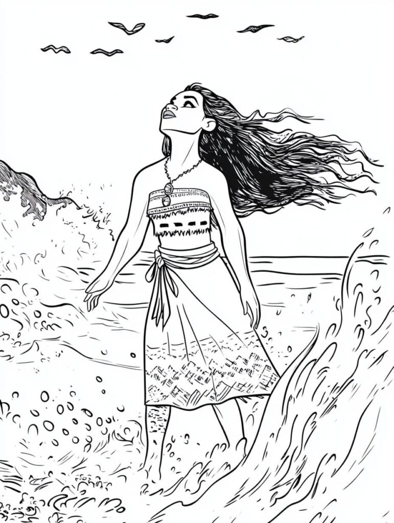 Top 40+ Moana coloring pages for kids 🌊🎨 - Coloringpagesforkids.net