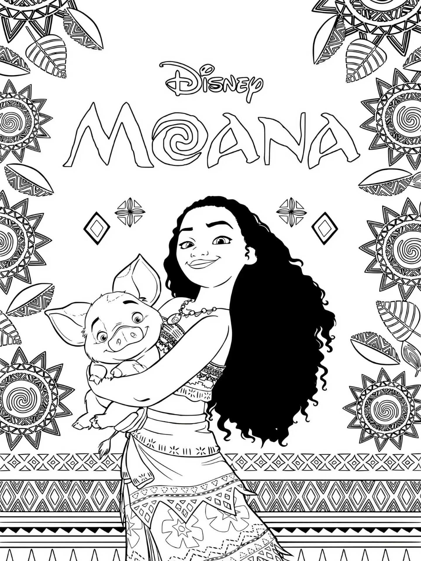 Moana Singing The Song How Far I Ll Go Coloring Page