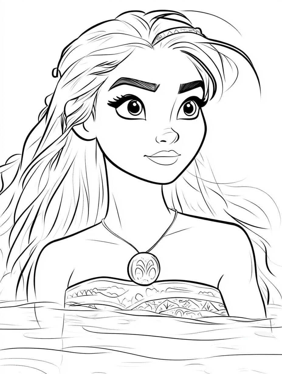 Moana Wave Magic Coloring Pages