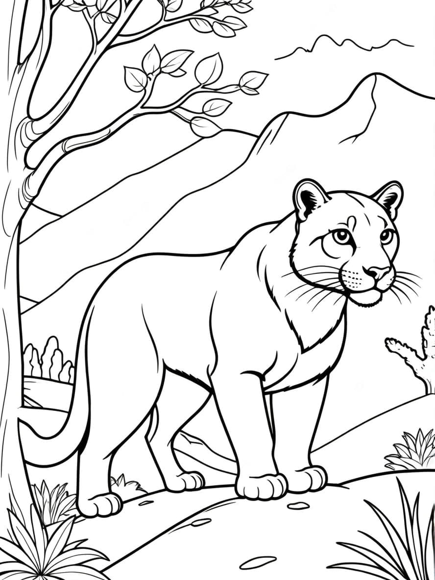 Mountain Lion Coloring Pages