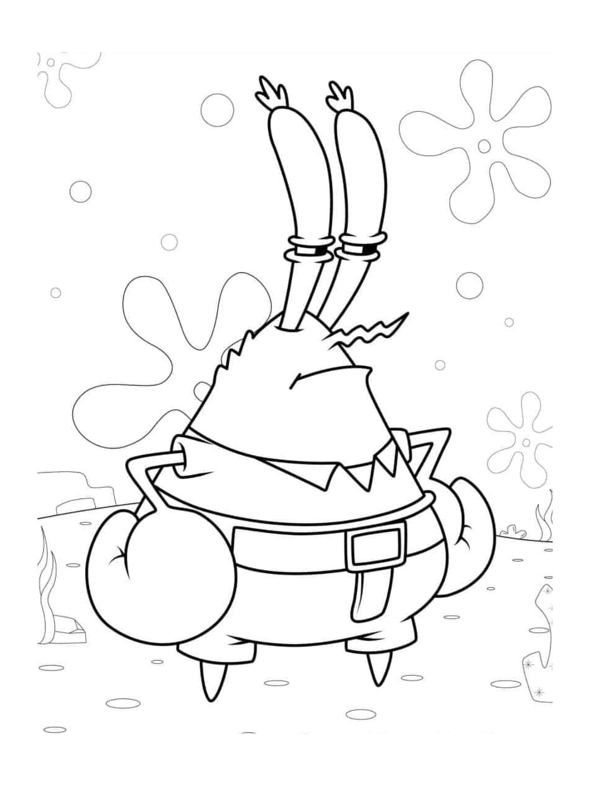 Mr Krabs Spongebob Coloring Page For Kids