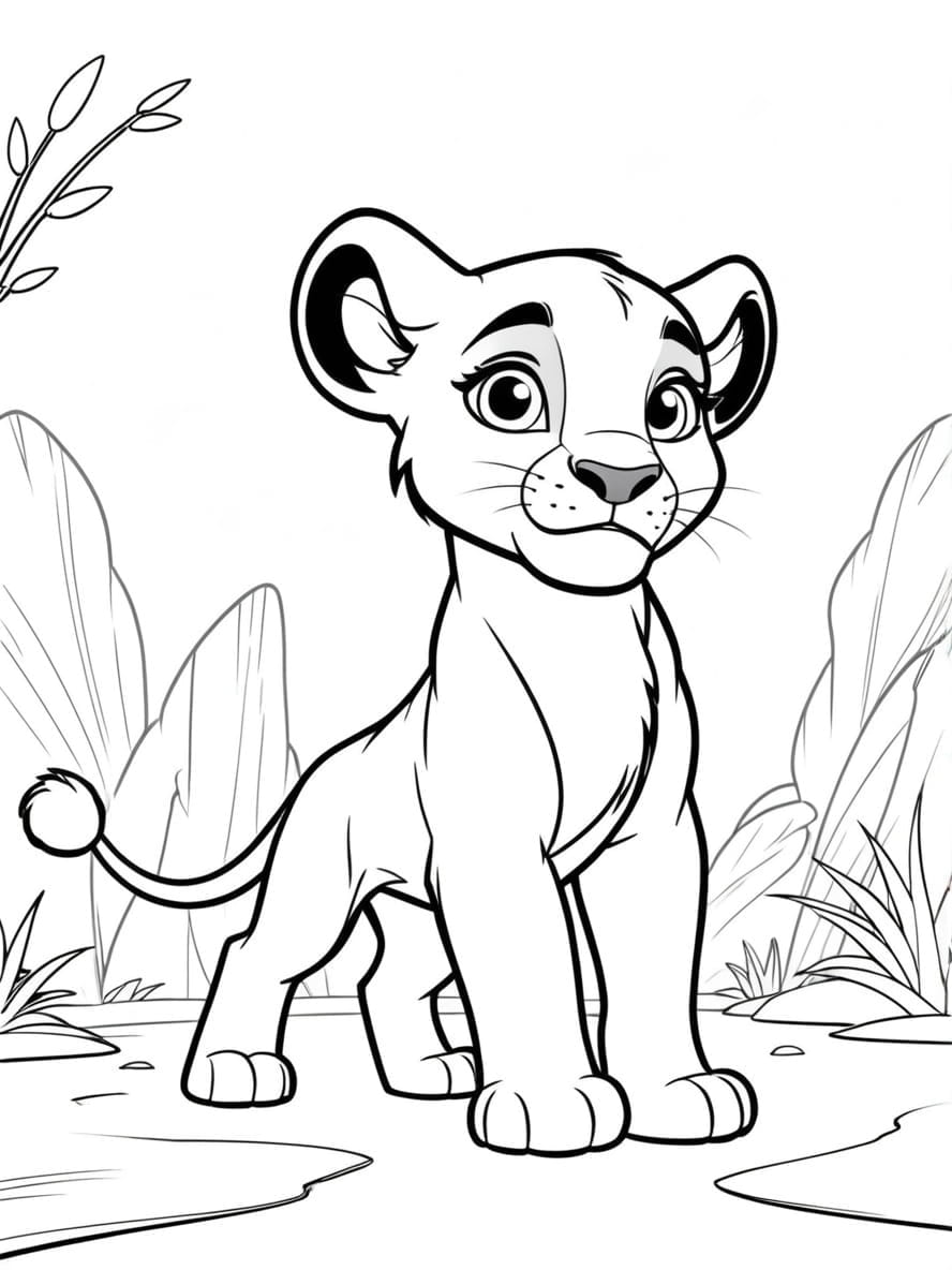 Nala From Lion King Coloring Page Coloring Sheets