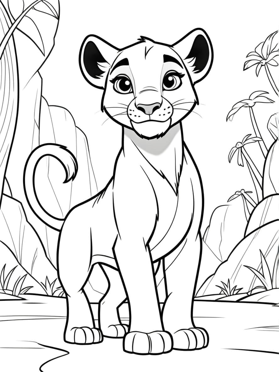 Nala From Lion King Coloring Pages For Kindergarten