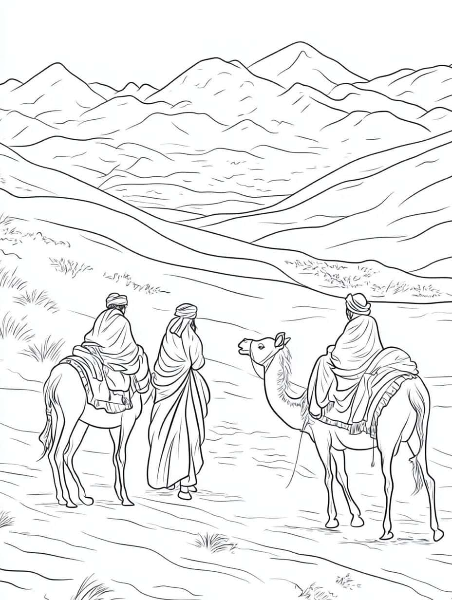 Nomads In The Desert Coloring Pages