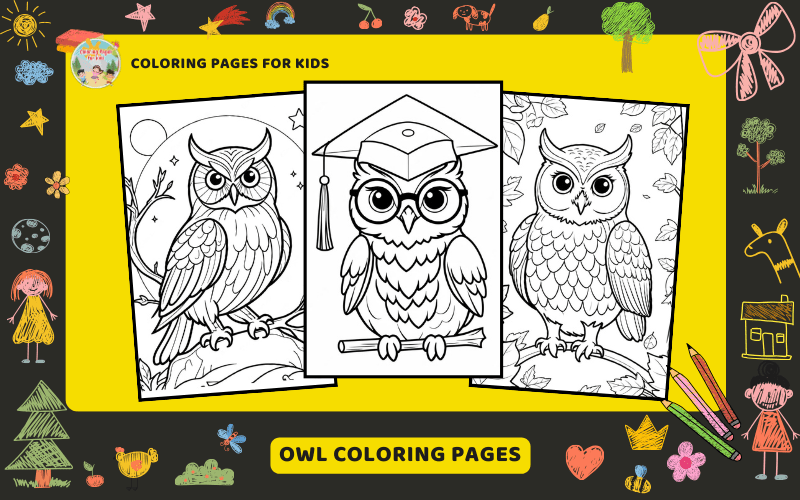 Owl Coloring Pages Featured Image Min