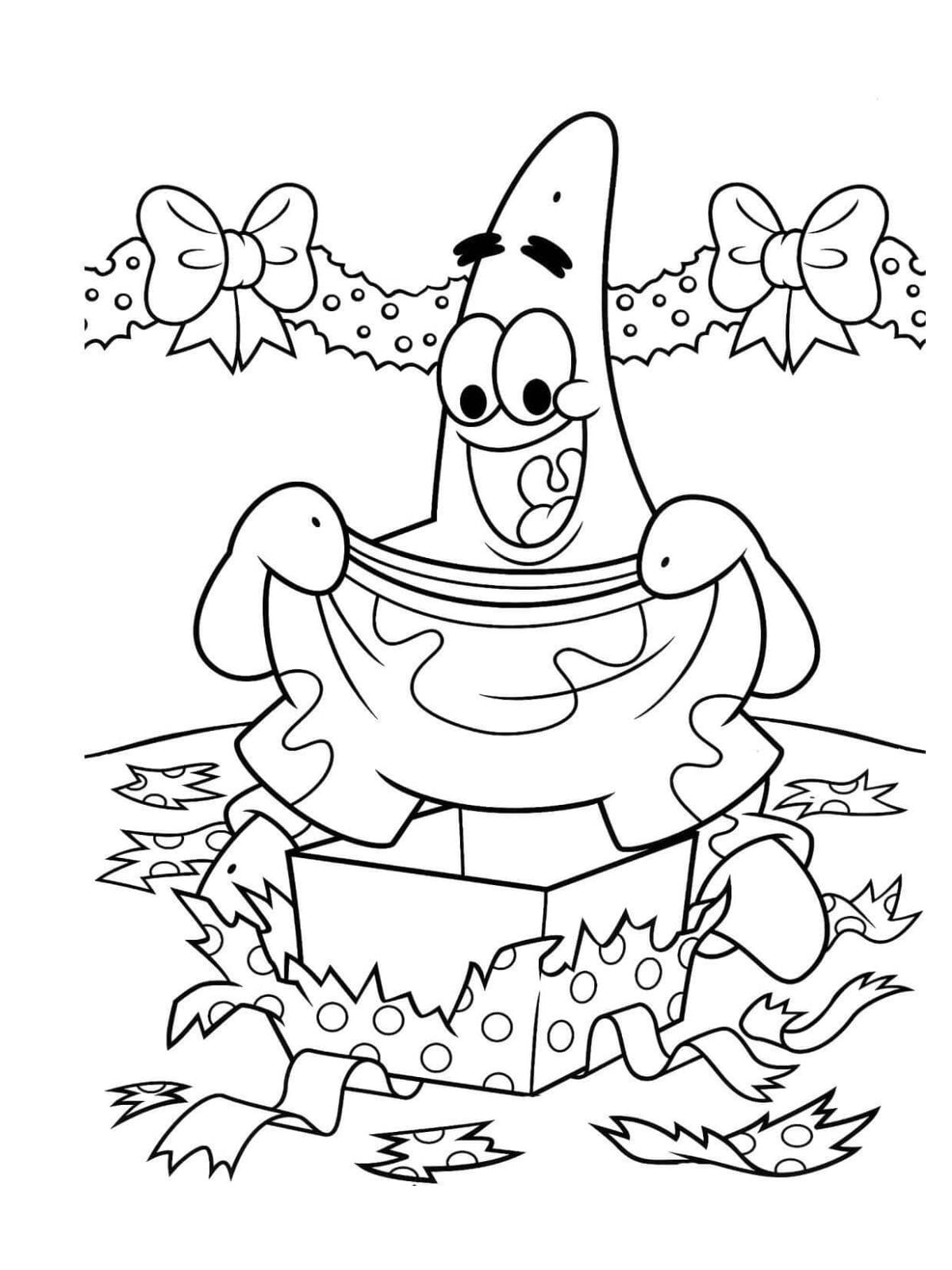 Patricks Pants From Spongebob Coloring Page For Kids