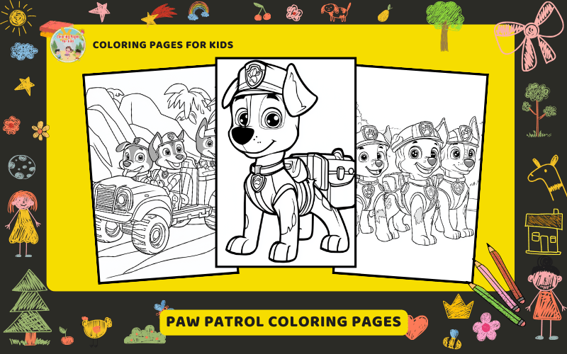 Paw Patrol Coloring Pages Featured Image Min