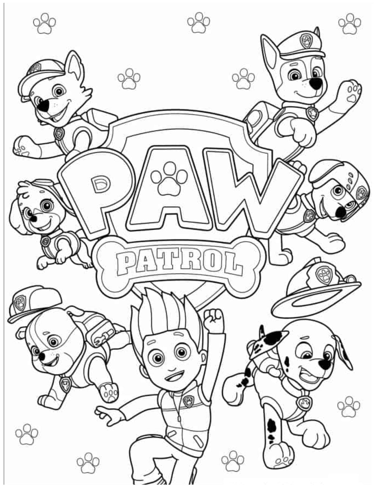 Paw Patrol Coloring Pages Heroic Pups