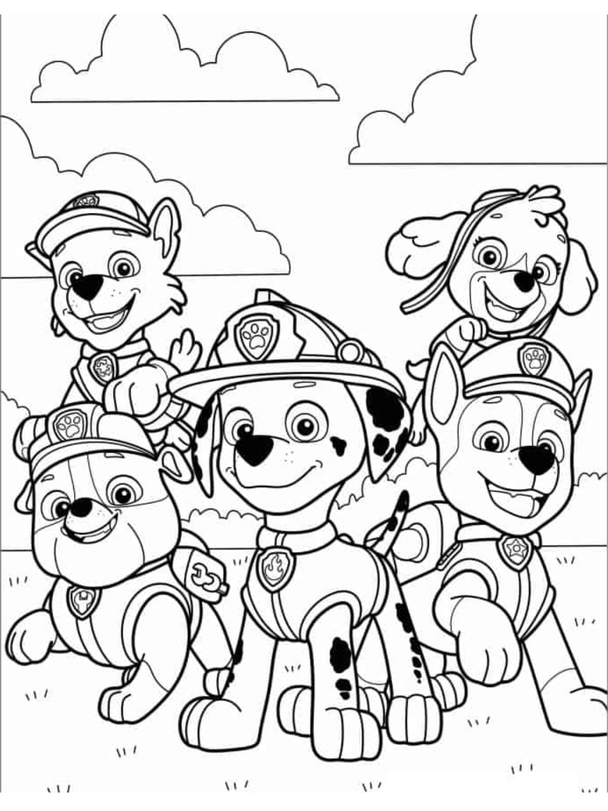 Paw Patrol Coloring Printable Heroic Pups