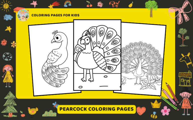 Peacock Coloring Pages Featured Image Min