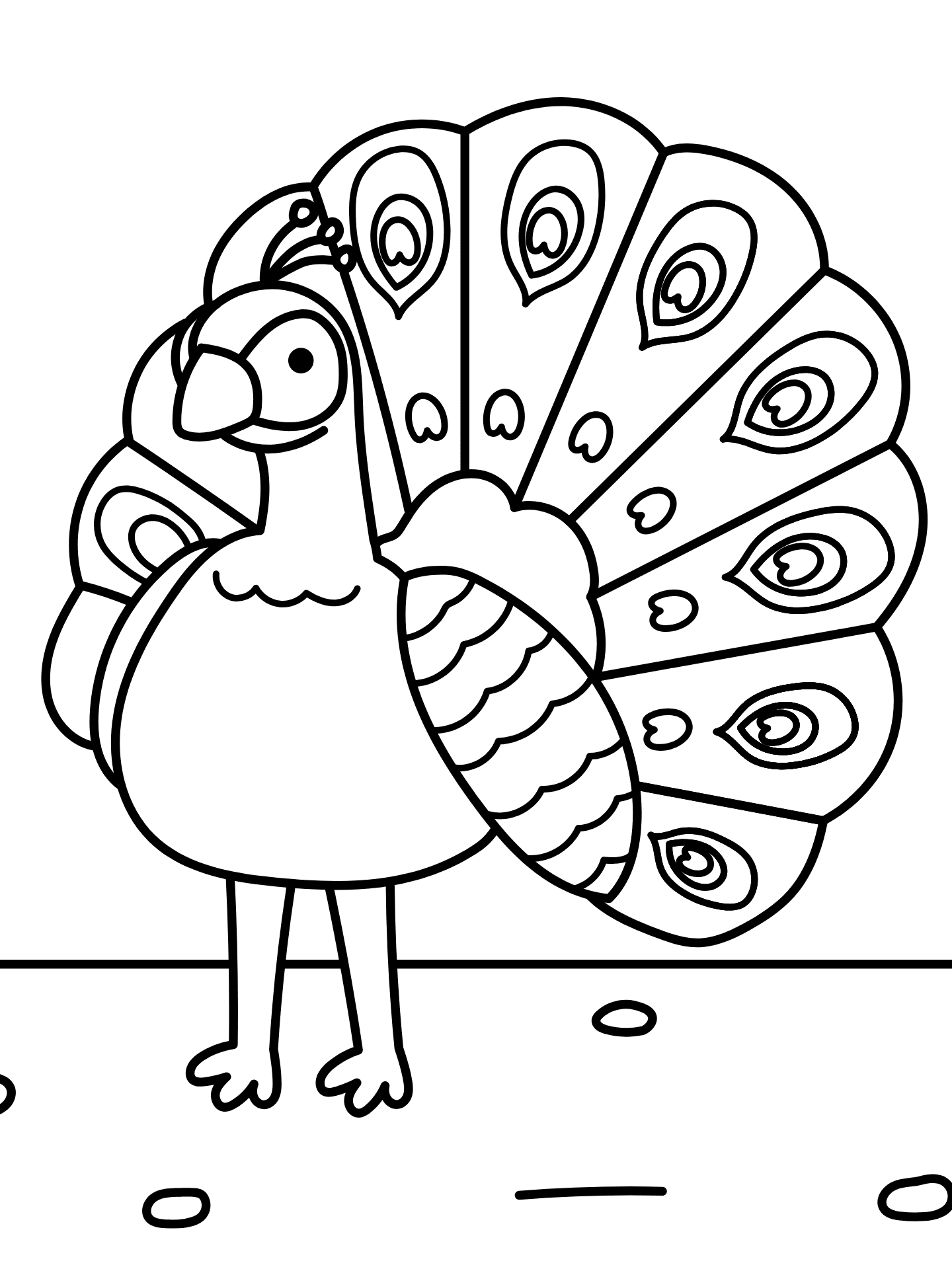 Peacock Coloring Pages For Preschoolers