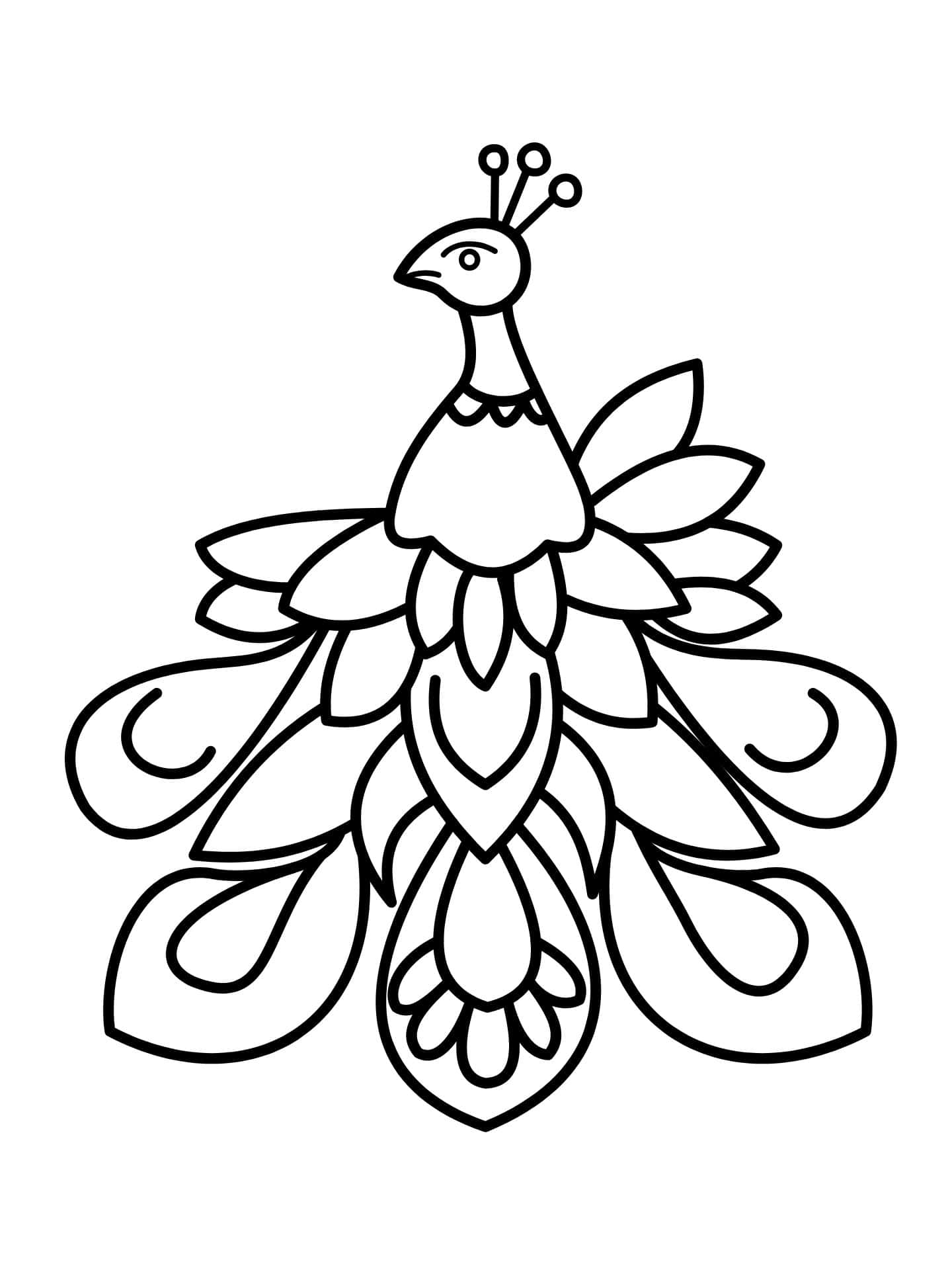 Peacock Flying Coloring Page