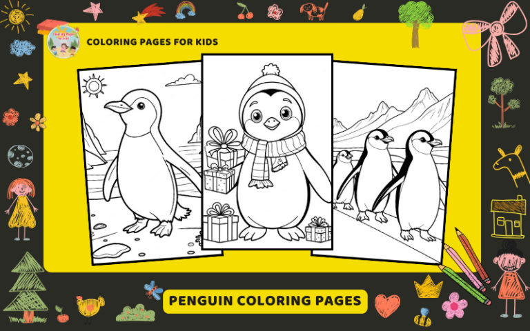 Penguin Coloring Pages Featured Image