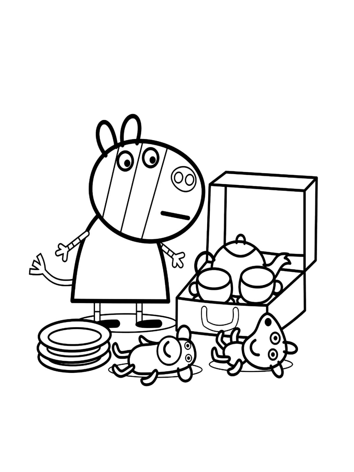 Peppa Pig Play Toys Coloring Pages