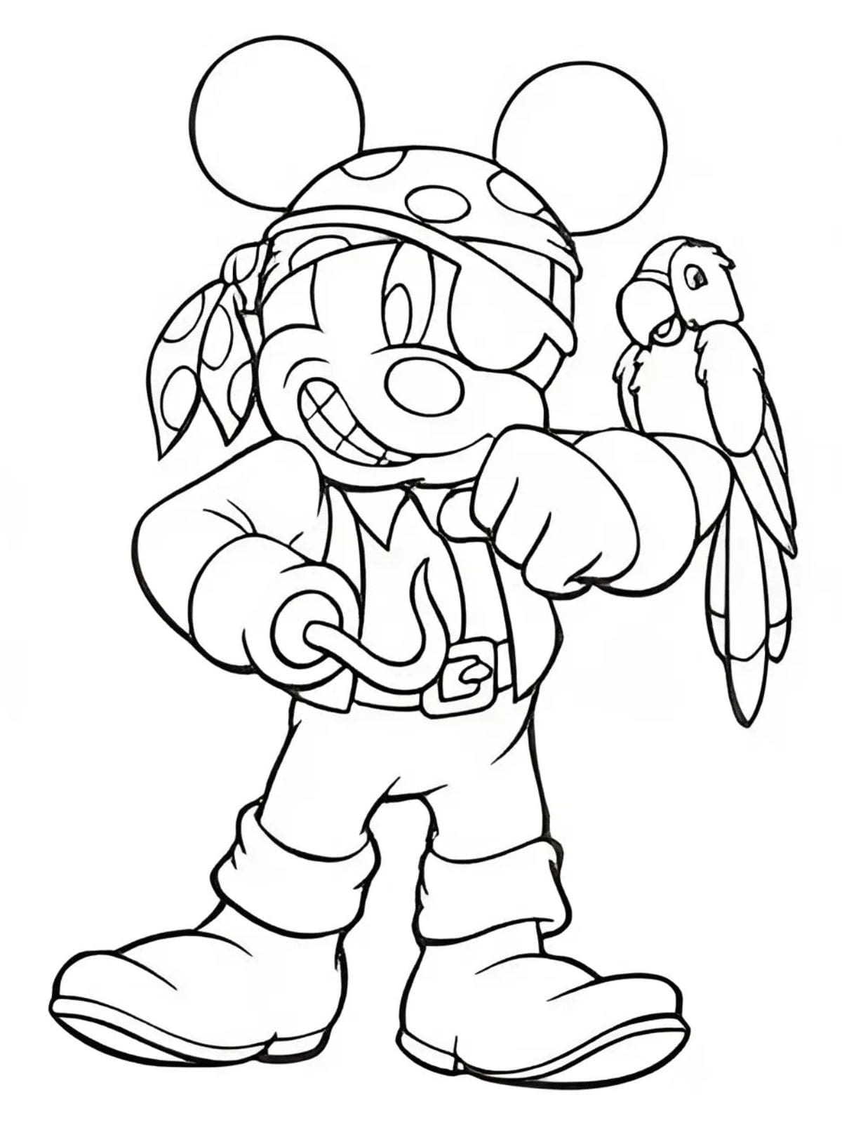 Pirate Mickey Coloring Pages