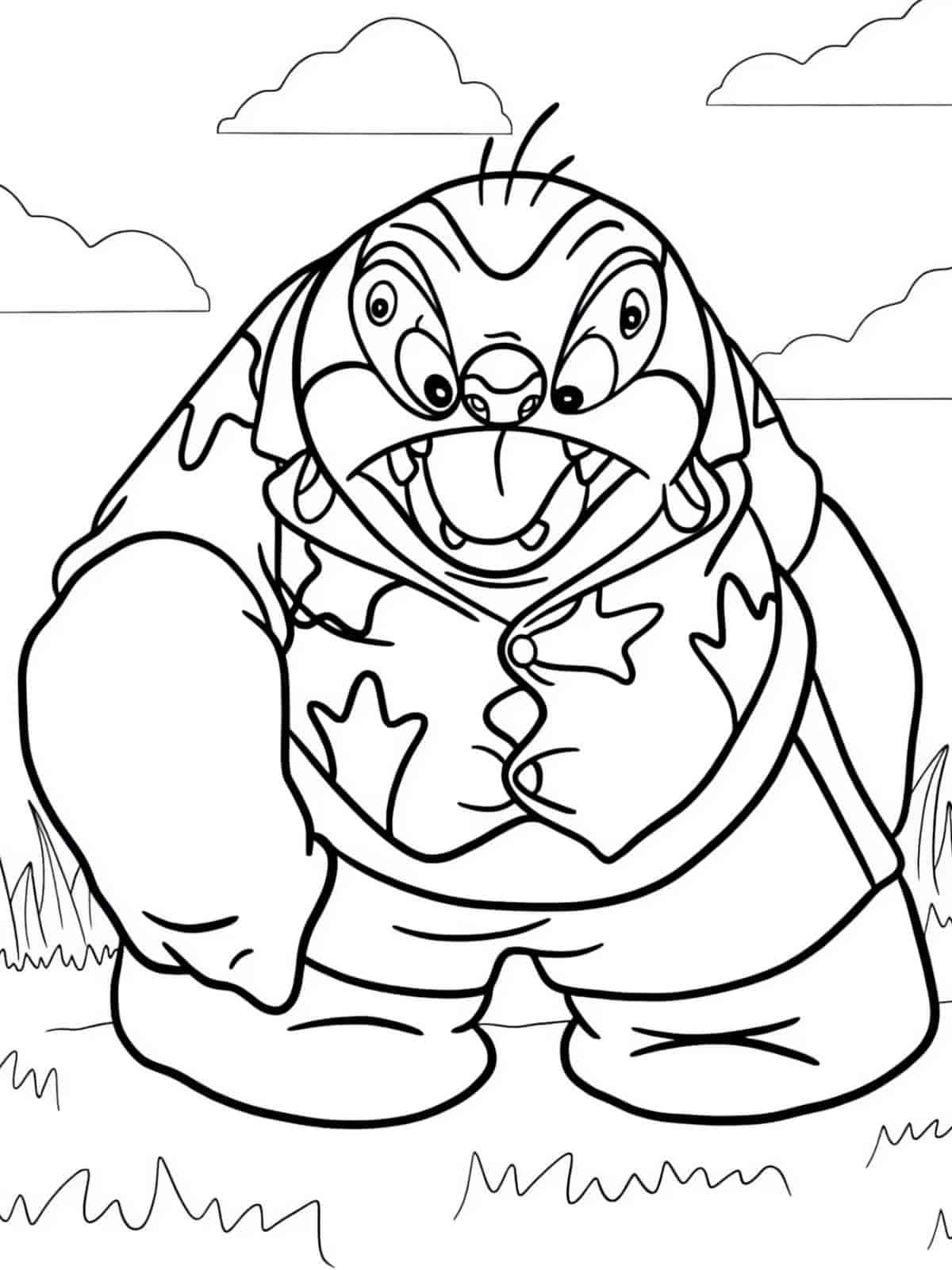 Pleakley Lilo Stitch Coloring Page