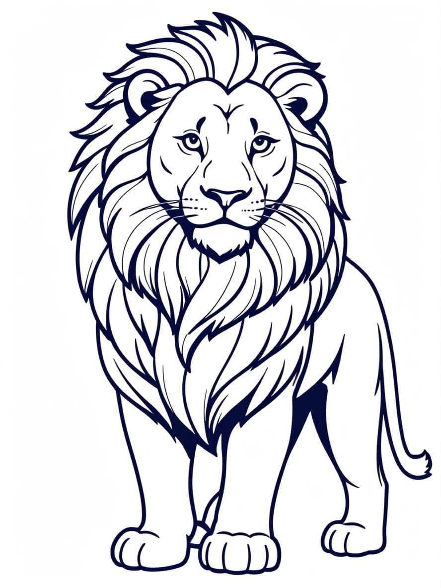 Pride Lion Male Coloring Pages