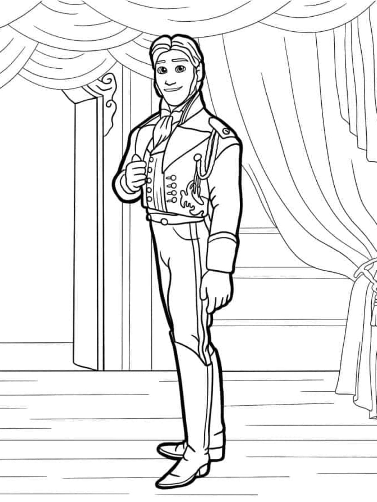 Prince Hans Coloring Page