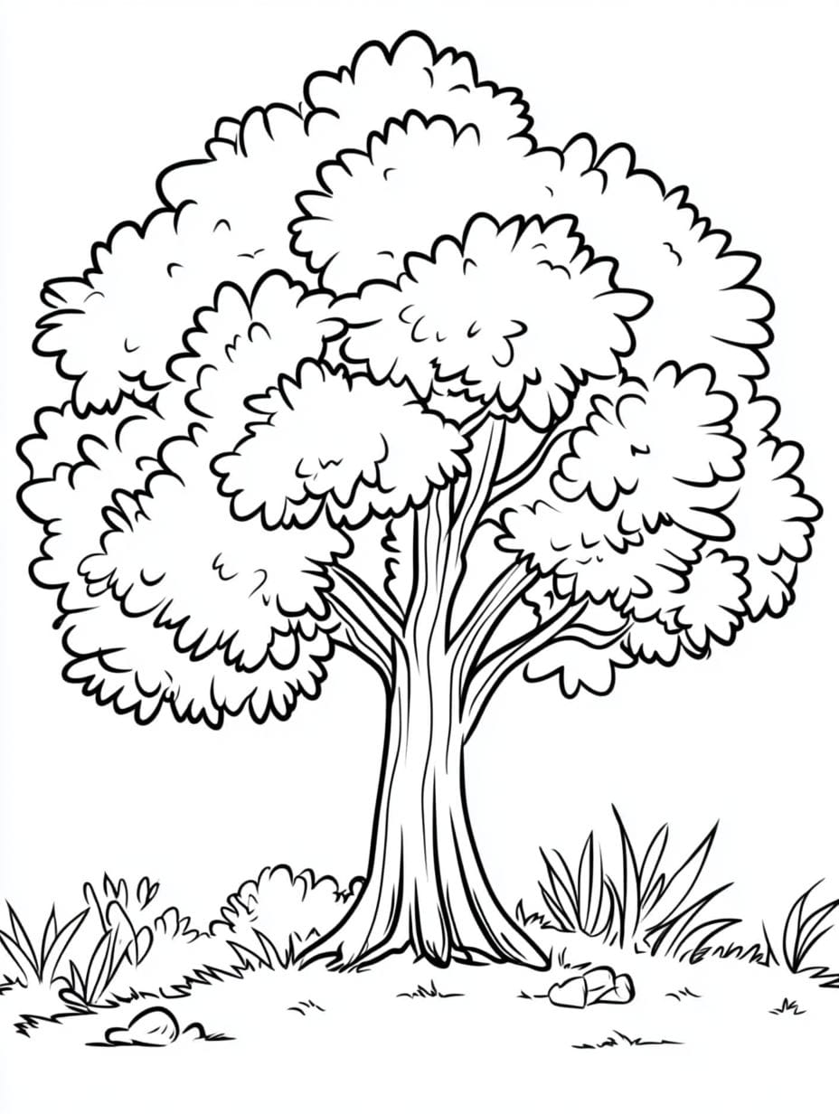 Printable Tree Coloring Pages