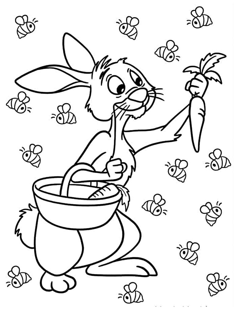 Rabbit From Winnie The Pooh To Coloring Page