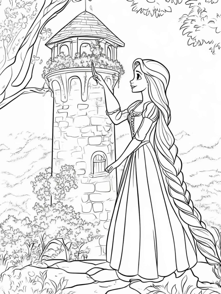 Engaging 35+ Free Rapunzel Coloring Pages 🌟🎨 - Coloringpagesforkids.net