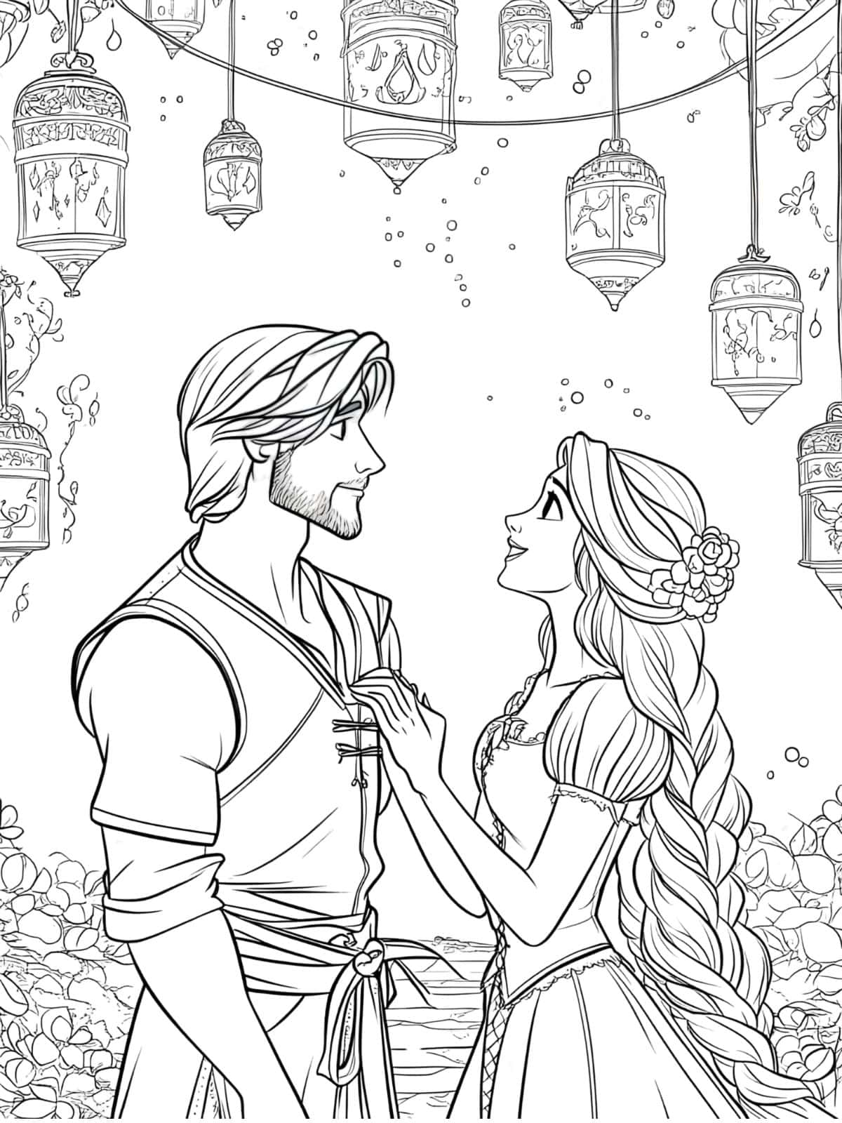 Rapunzel Coloring Page For Toddlers