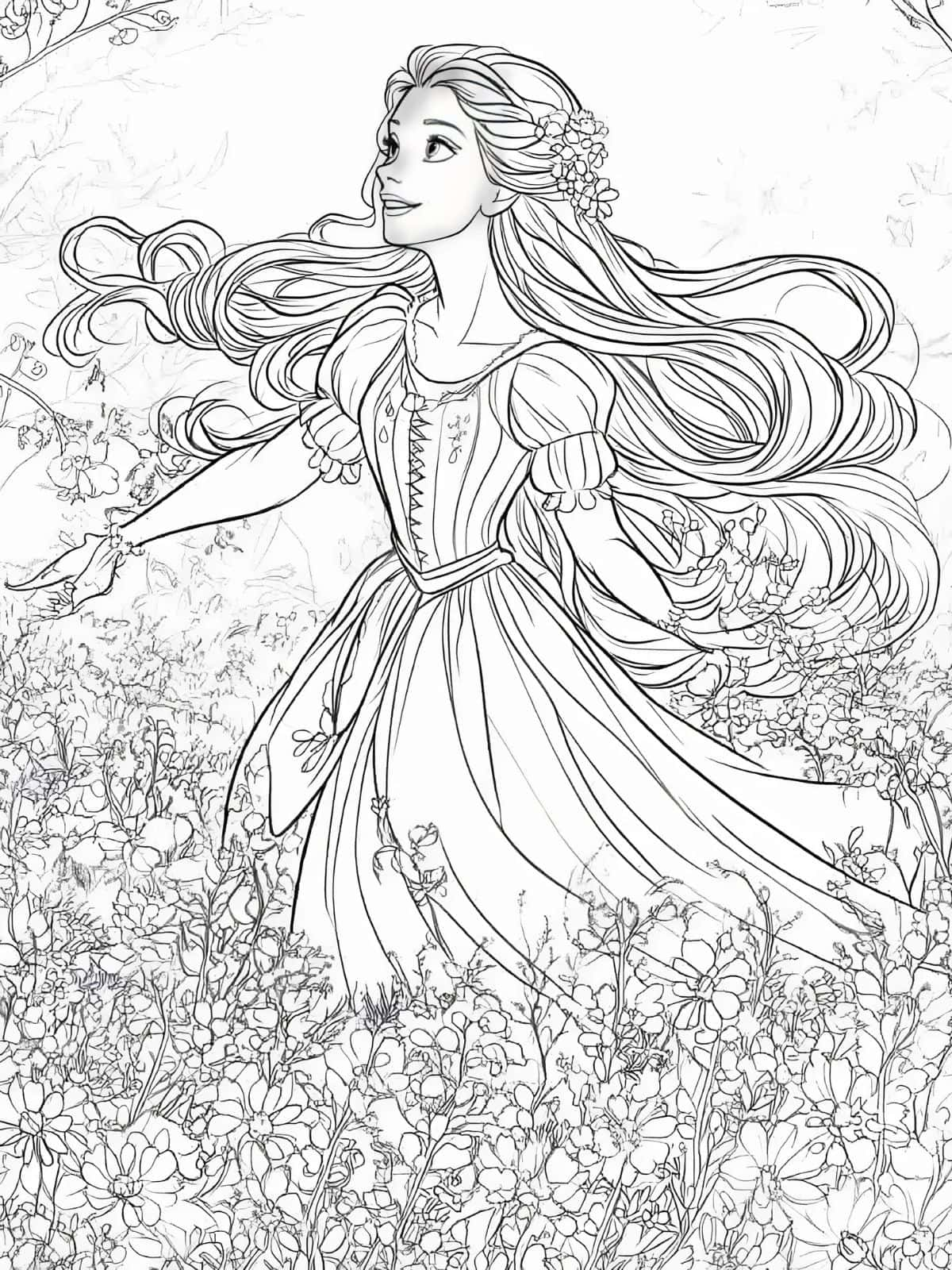 Rapunzel Freedom Coloring Pages