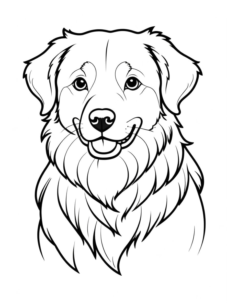 Realistic Dog Coloring Pages